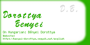 dorottya benyei business card